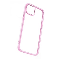 Silicone Case with Transparent Body for Apple iPhone 15 Pink Silicone Case with Transparent Body for Apple iPhone 15 Pink